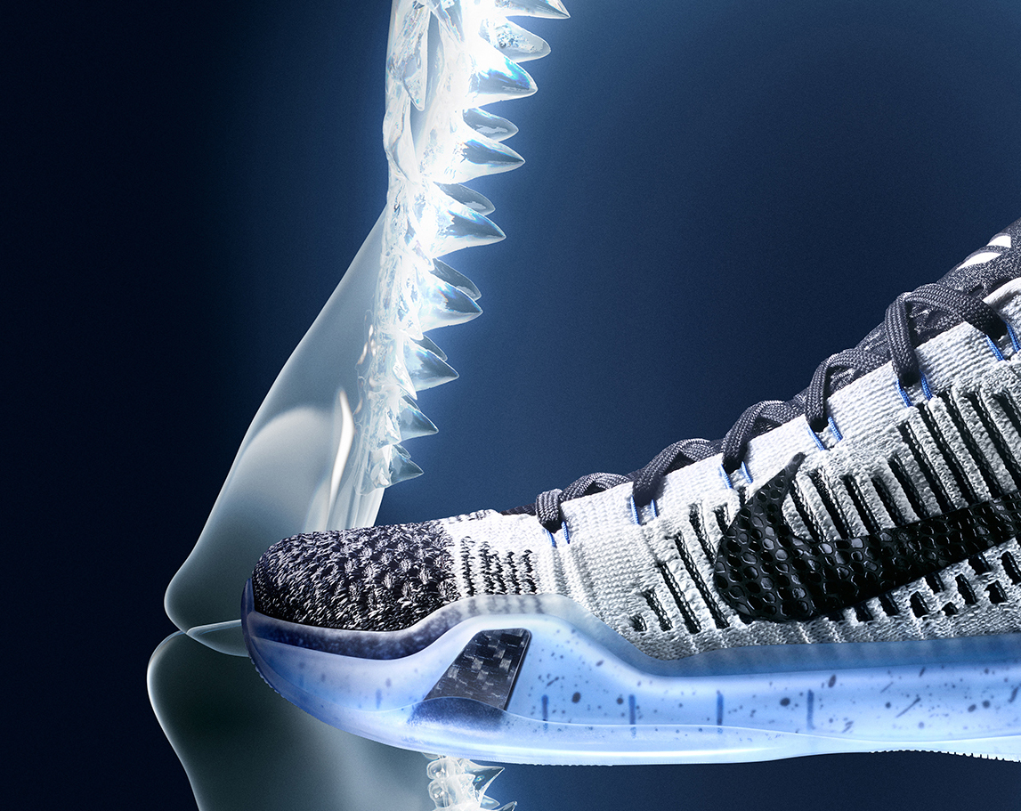 Nike kobe CGI intergration sneakers sports rendering nikelab print detail