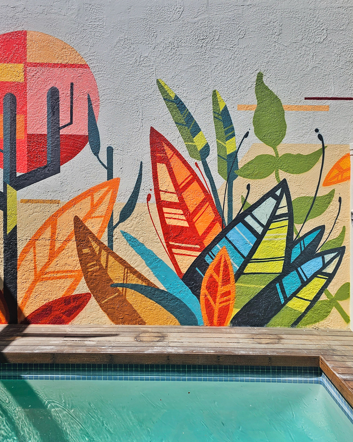 art Mural streetart painting   summer plants interior design  decor architecture