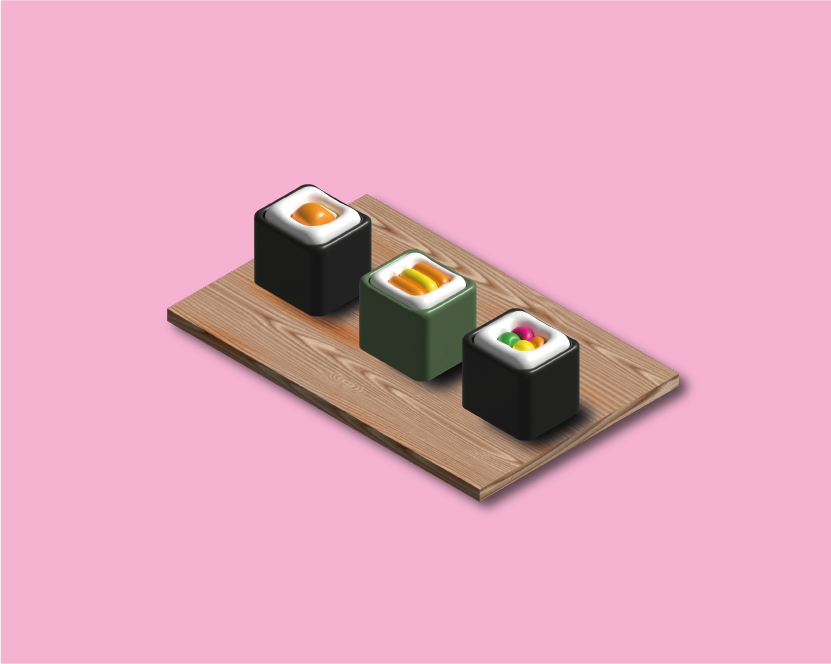 3D 3dart 3Dillustration 3dillustrator adobeillustrator Coffee digitalart donut lamen Sushi