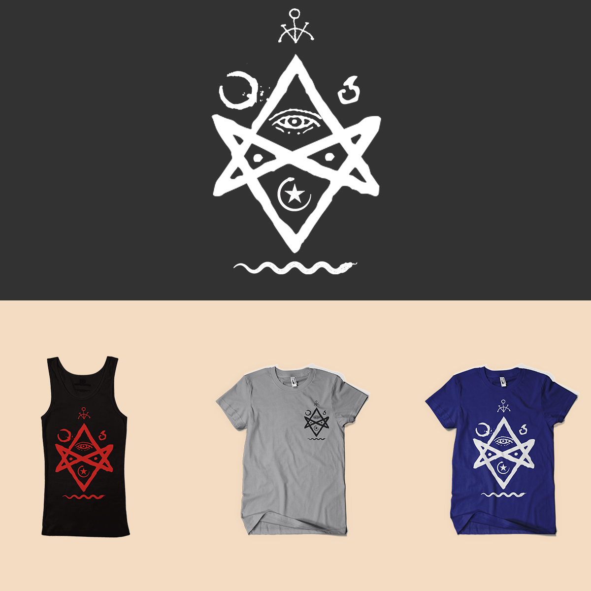 occult demon worship devil triangle eye church shirt apparel
