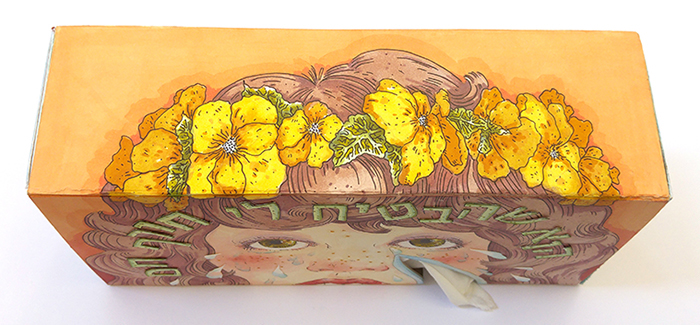 Tissue Box Woman crying Flowers