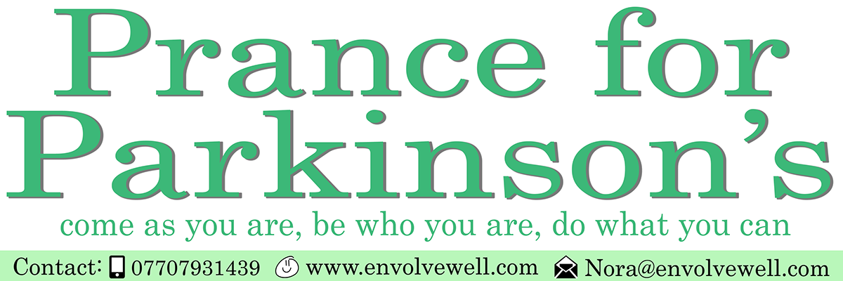 parkinsons Nora Fitness Envolve wellness Prance for parkinsons banner