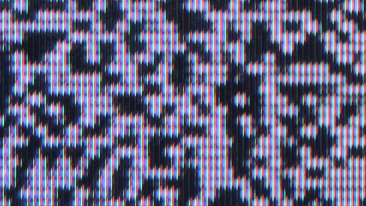 Adobe Portfolio error Glitch experimental pattern Repetition Technology television video process metaphor Paradox signal loss white noise rain post-digital