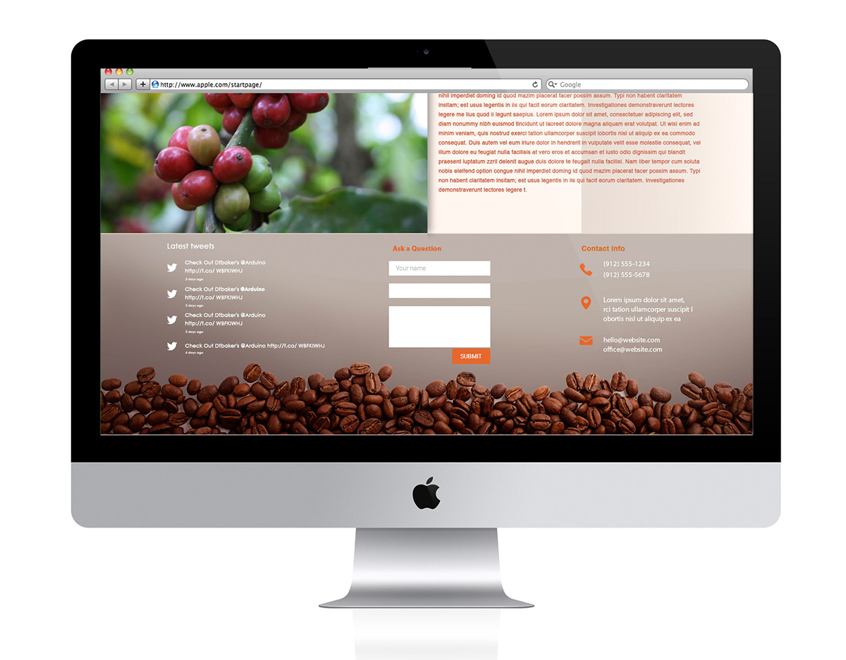 Website parallax scrolldown revamp Coffee corporate