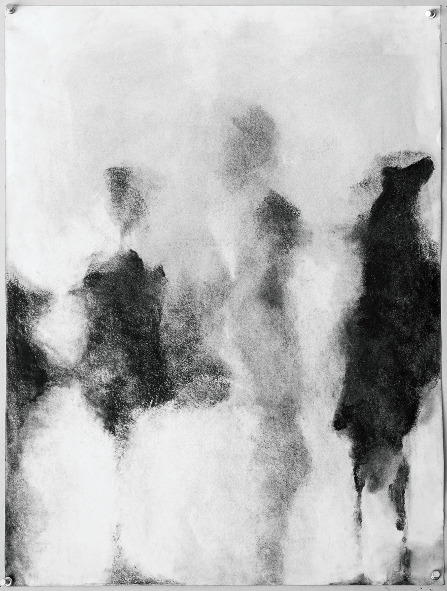 charcoal figure movement