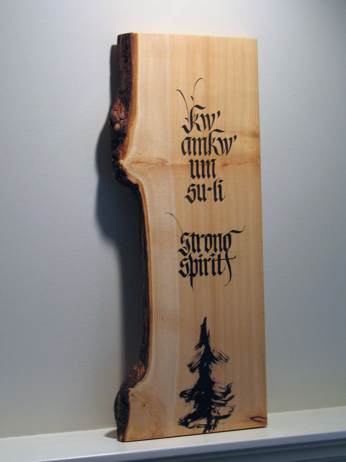 Canadian Calligraphy Calligraphy on wood