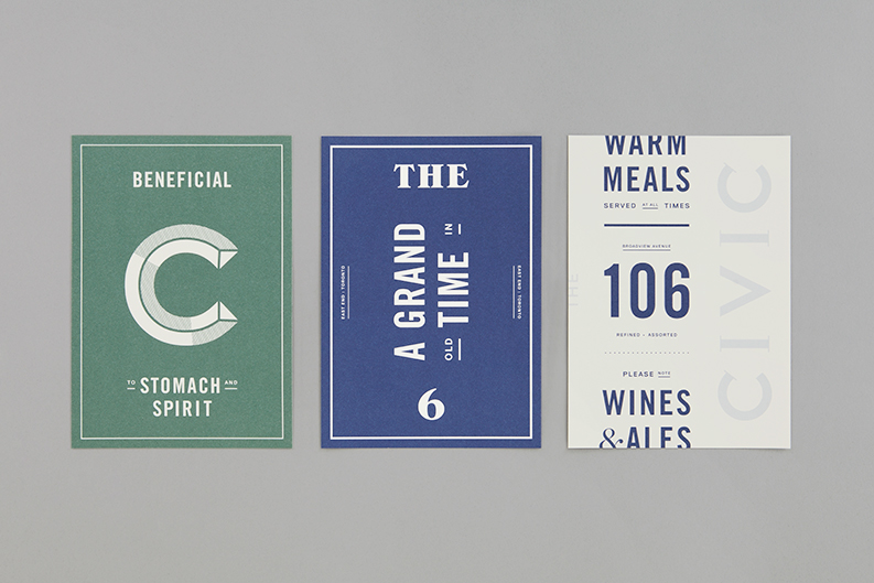 BlokDesign hospitalitydesign restaurant branding  identity typography   type logo Toronto The Civic