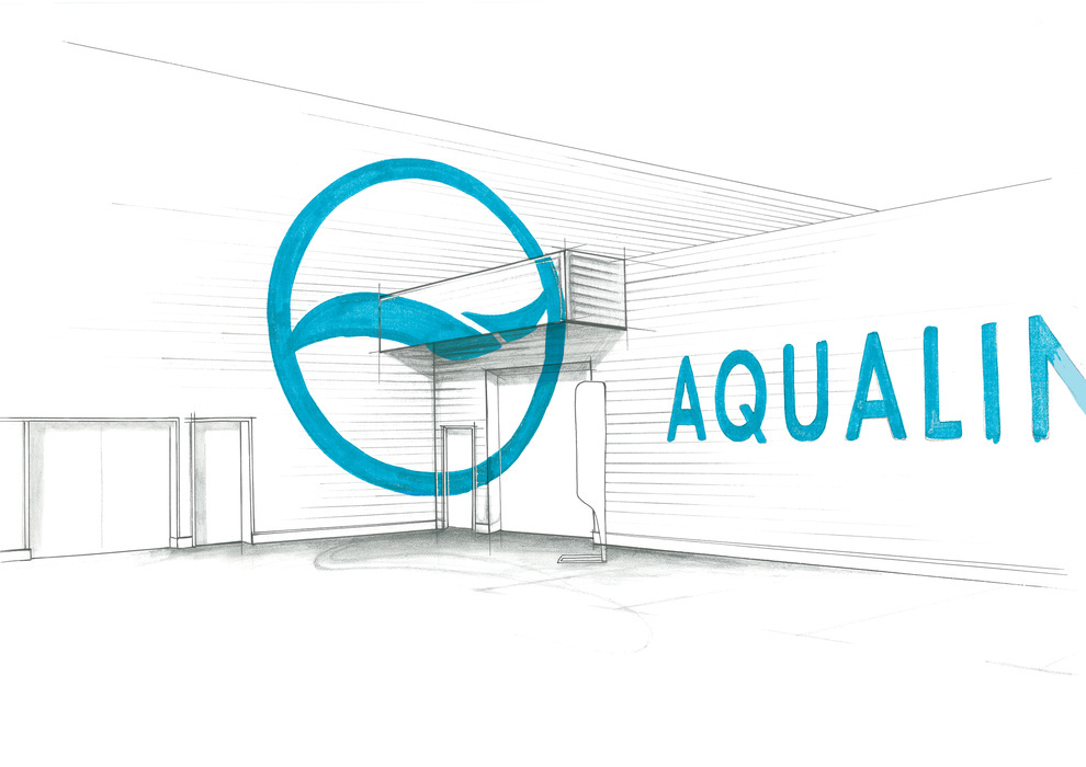 Aqualine  plumbing identity Stationery Collateral brand logo design