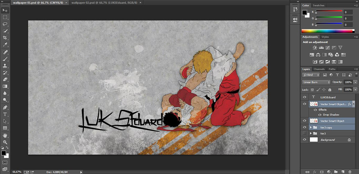 Ryu ken STREET FIGHTER Illustrator art digital