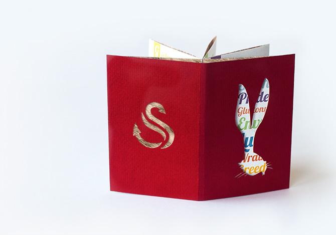 rabbits 7 sins logo tshirt tag allegory accordion Booklet