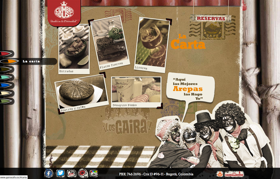 Gaira Cafe  Cumbia House Manimator  agencia digital  diseño web ilustracion  collage  dirección creativa  diseño gráfico
