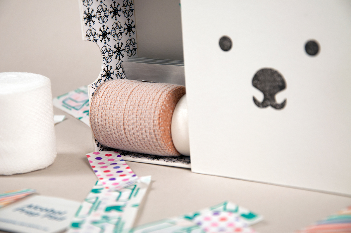 polar bear first Aid kit children Sustainable band-aids bandage gauze Neosporin endangered species