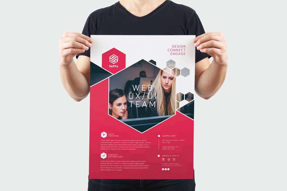 free flyer template poster psd download design creative simple