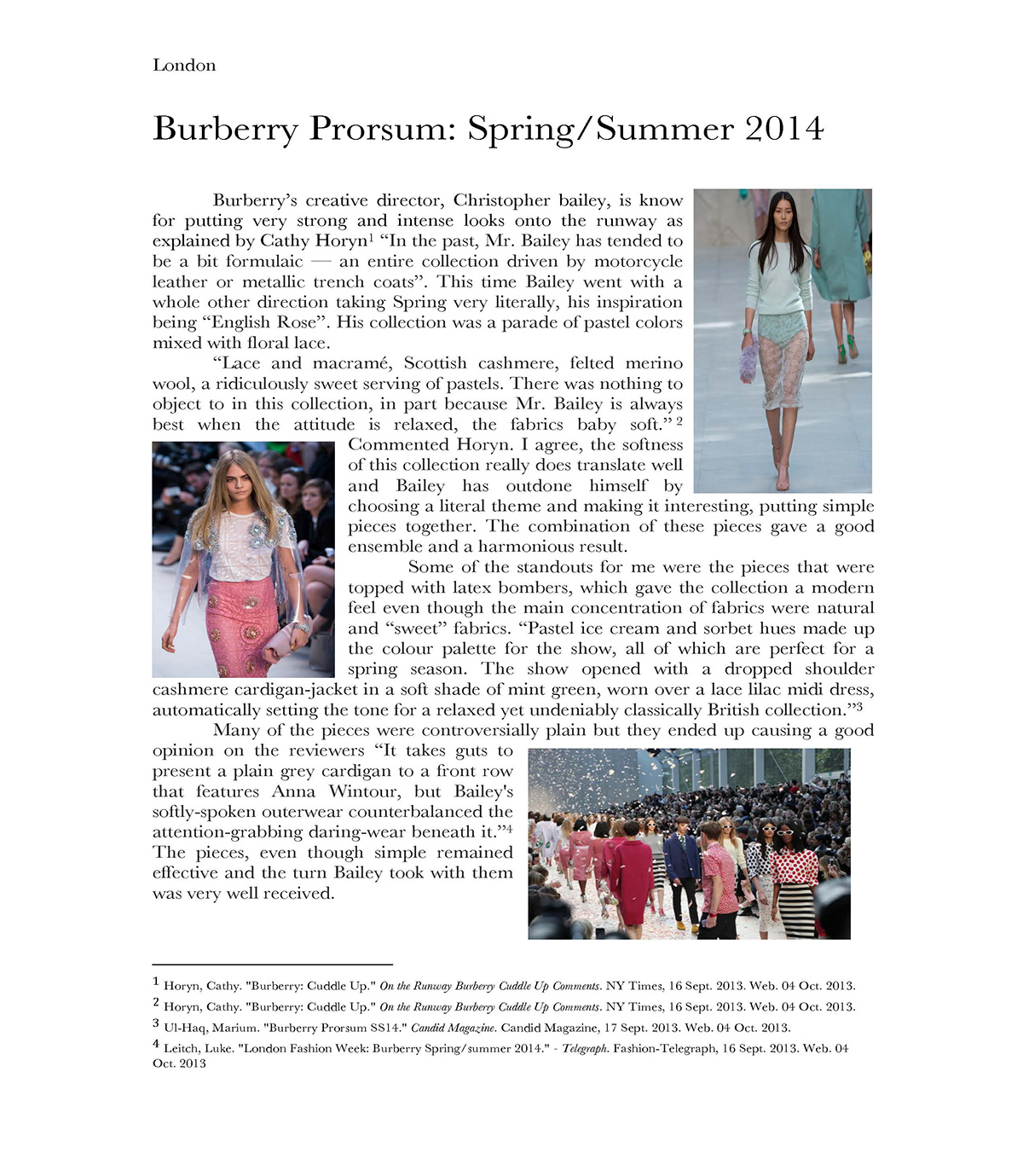 review fashion week Fashion School Spring summer Collection Dior valentino Alberta Ferretti DVF proenza schouler peter pilotto Burberry Dolce and Gabbana