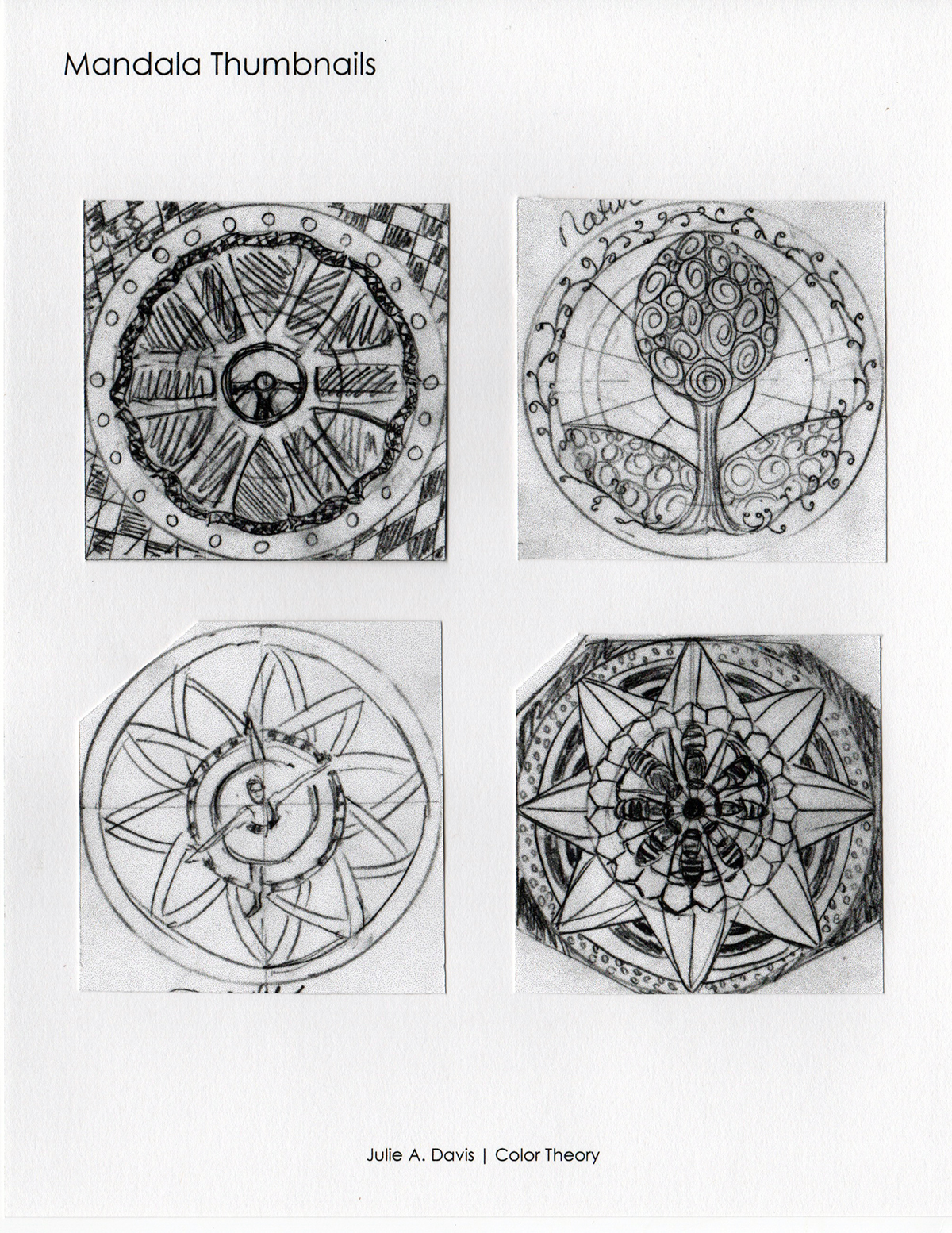 Mandala color theory design gouache geometric sacred geometry