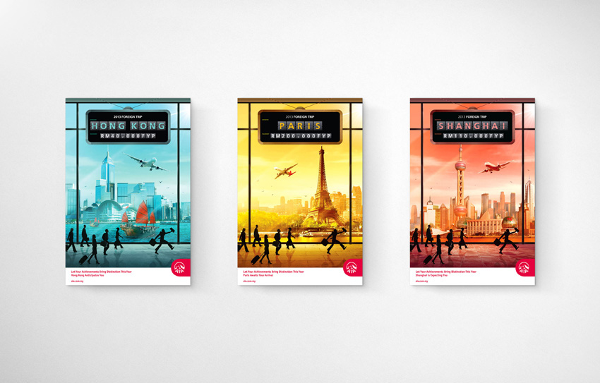 AIA insurance Hong Kong Paris shanghai airport cityscape skyline business motivasion poster