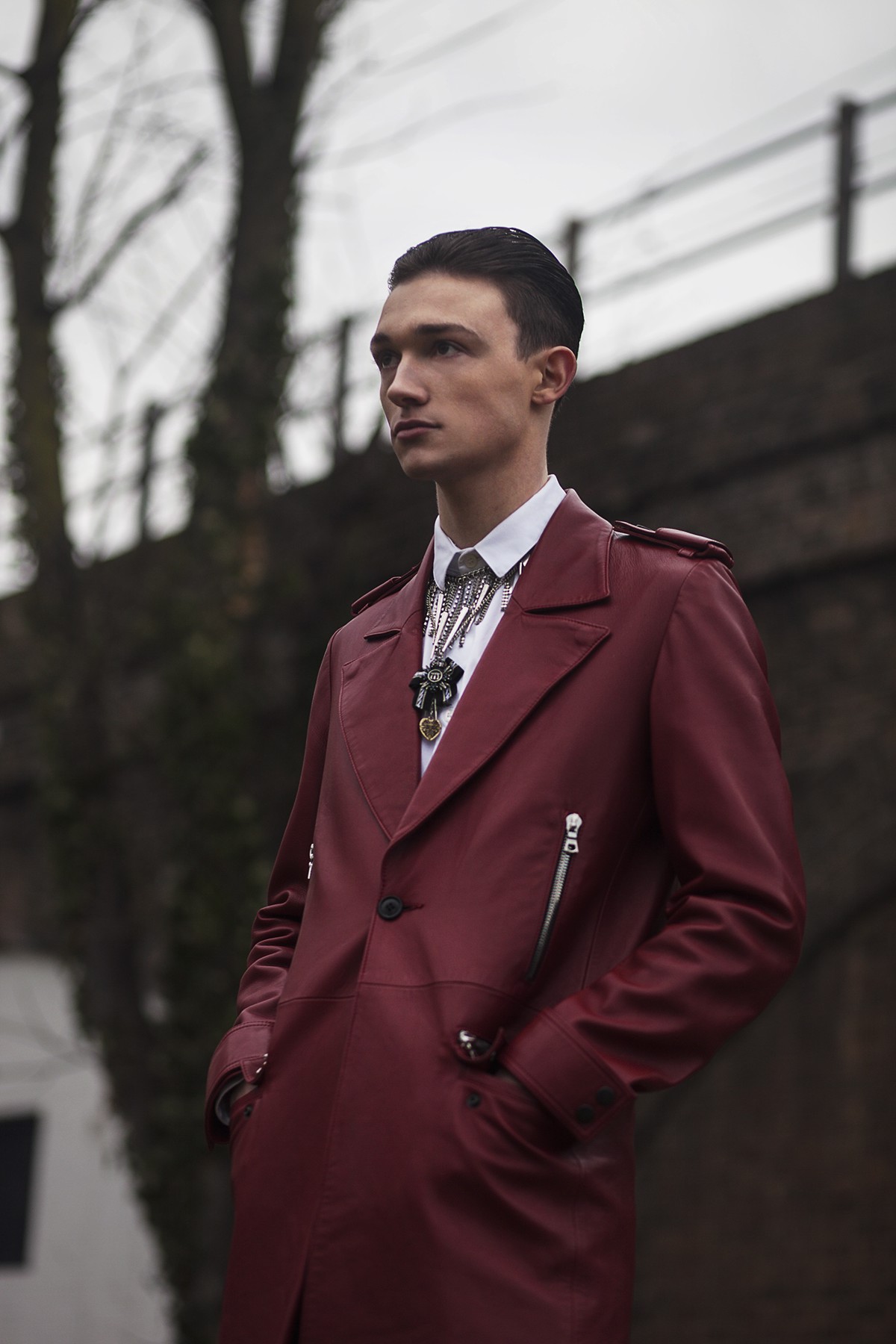 fashion photography  london boys east london styling  trenchcoat Urban Male Models  male model