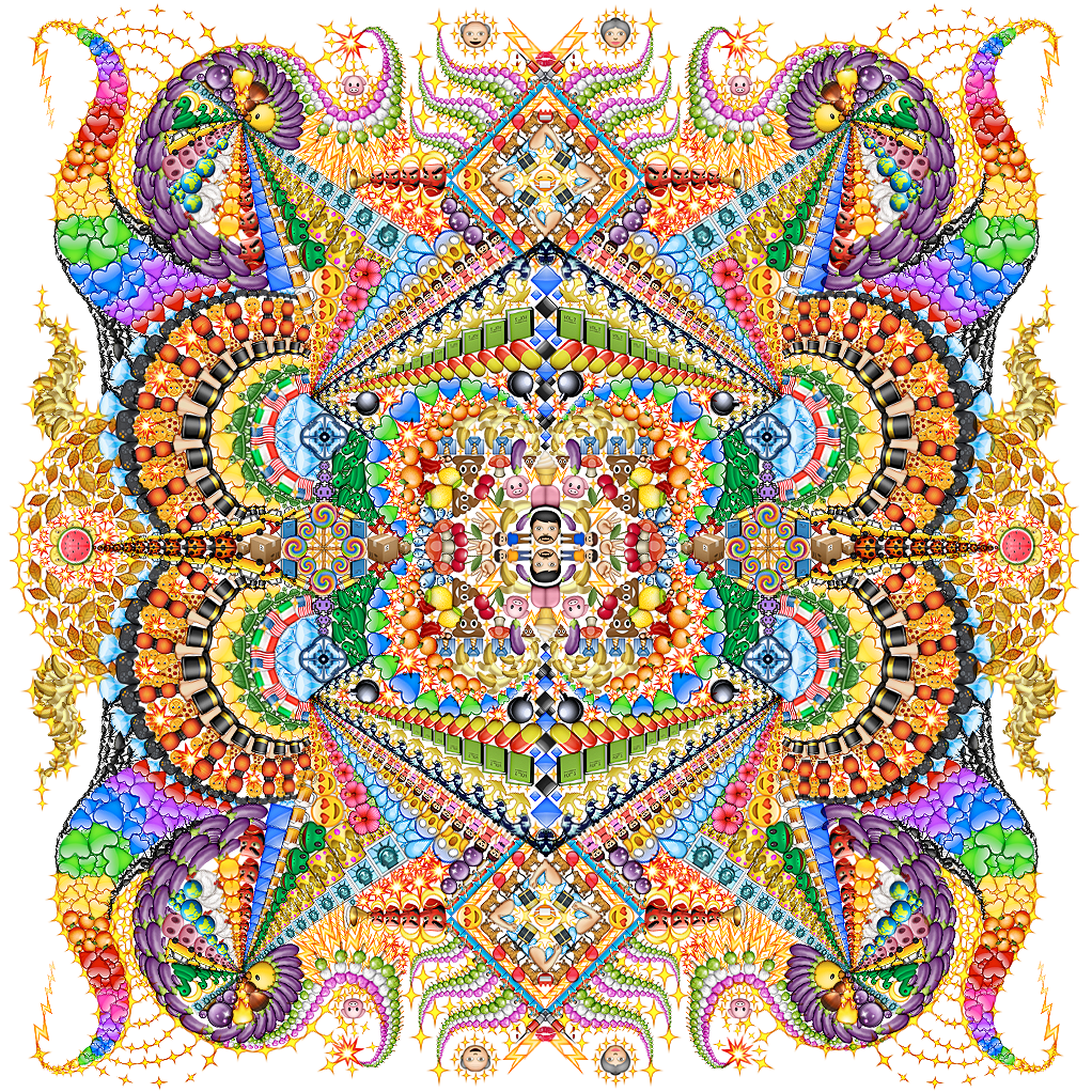 adobe photoshop gif animated gif Emoji Mandala pattern design fractal intricate colorful ios iphone