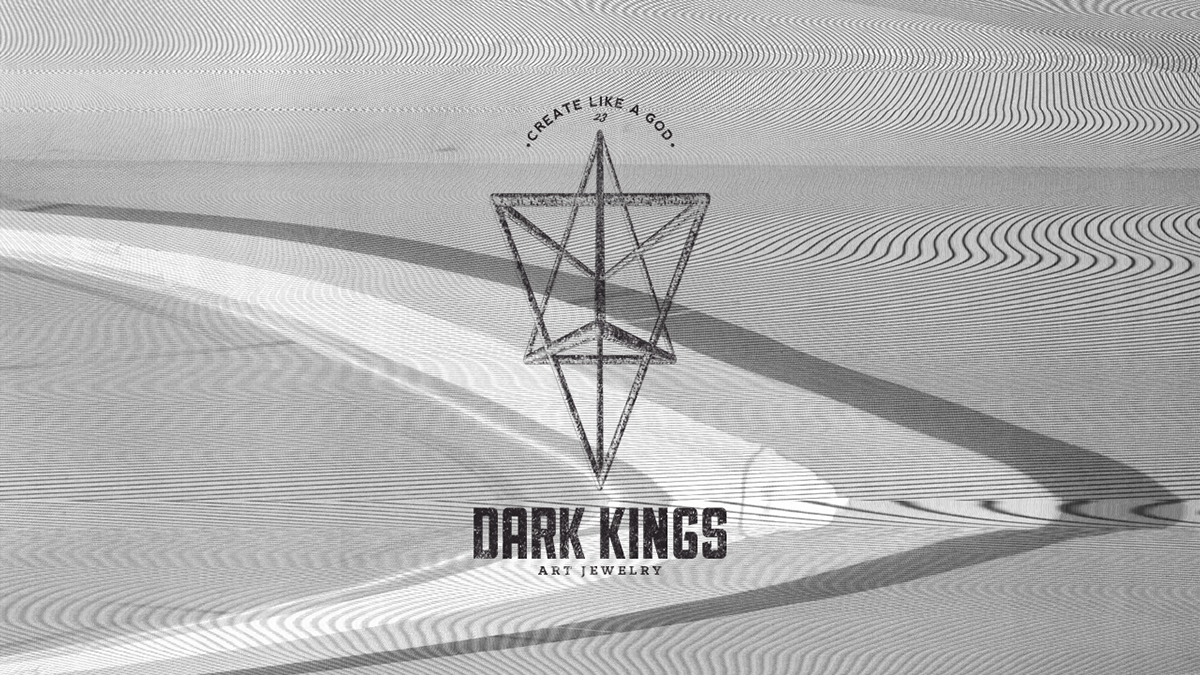 design graphic jewelry black & white gothic dark metal vintage stones leather black metal emblem logo brand contemporary