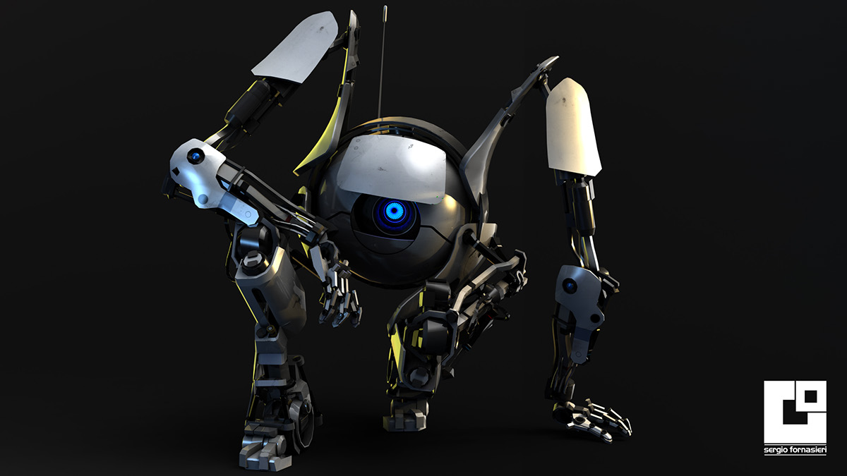 Portal 2 atlas robot charachter aperture Valve lowpoly
