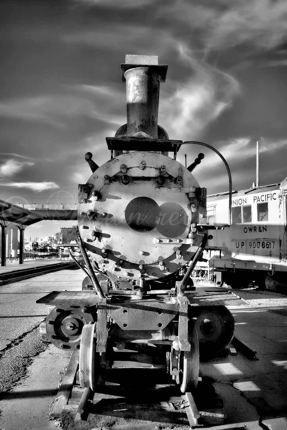infrared train engines Ogden Union Station