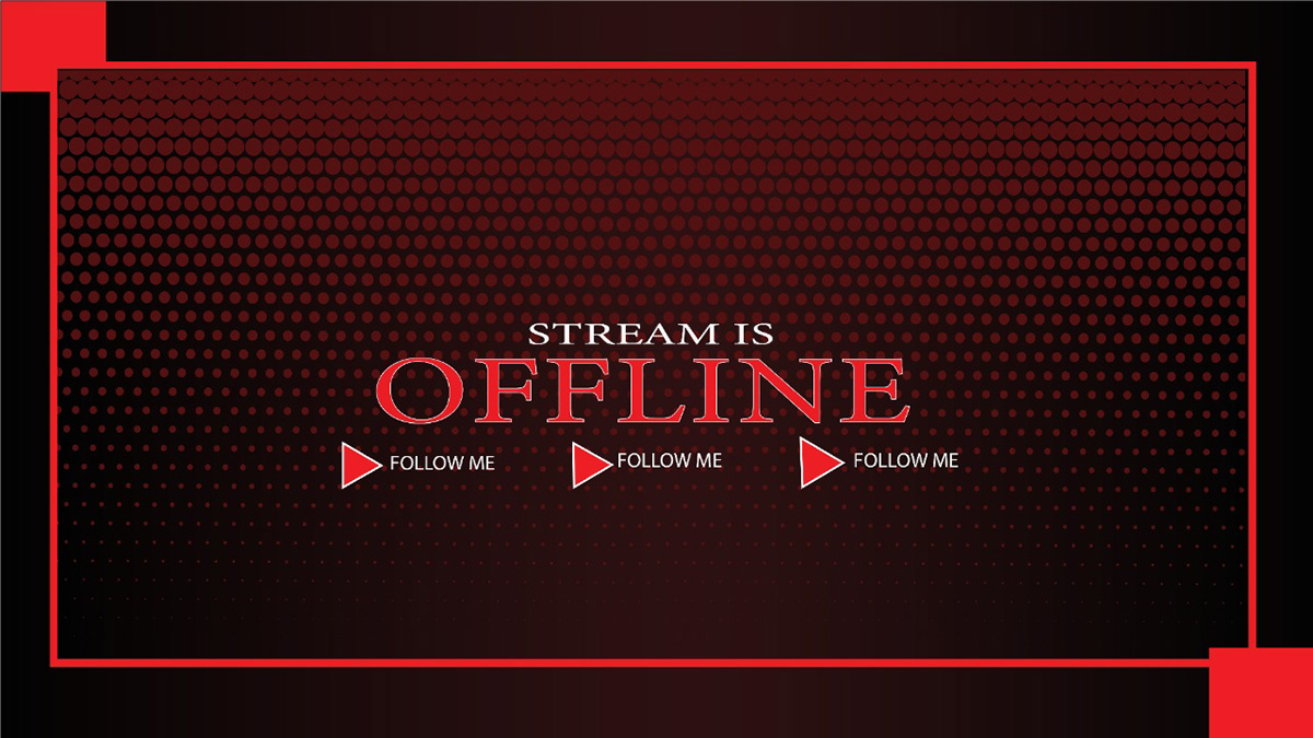 Gaming Logo Streaming graphic design  poster post offline screen panels Alart gamingstream screeen