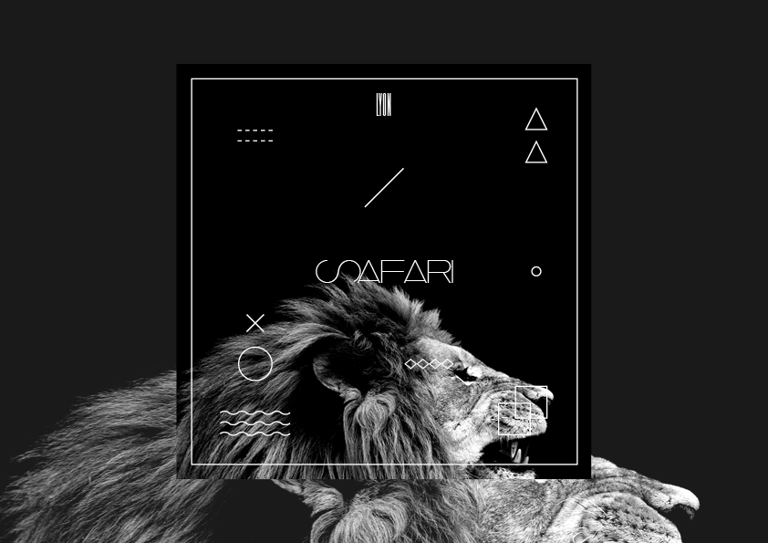 safari zoo dark graphic design poster cover animal black logo
