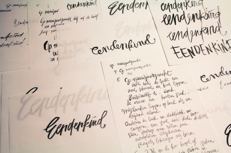 Poster Design poem duck storytelling   lace Handlettering ink pencil Graphic Design Festival breda 2014