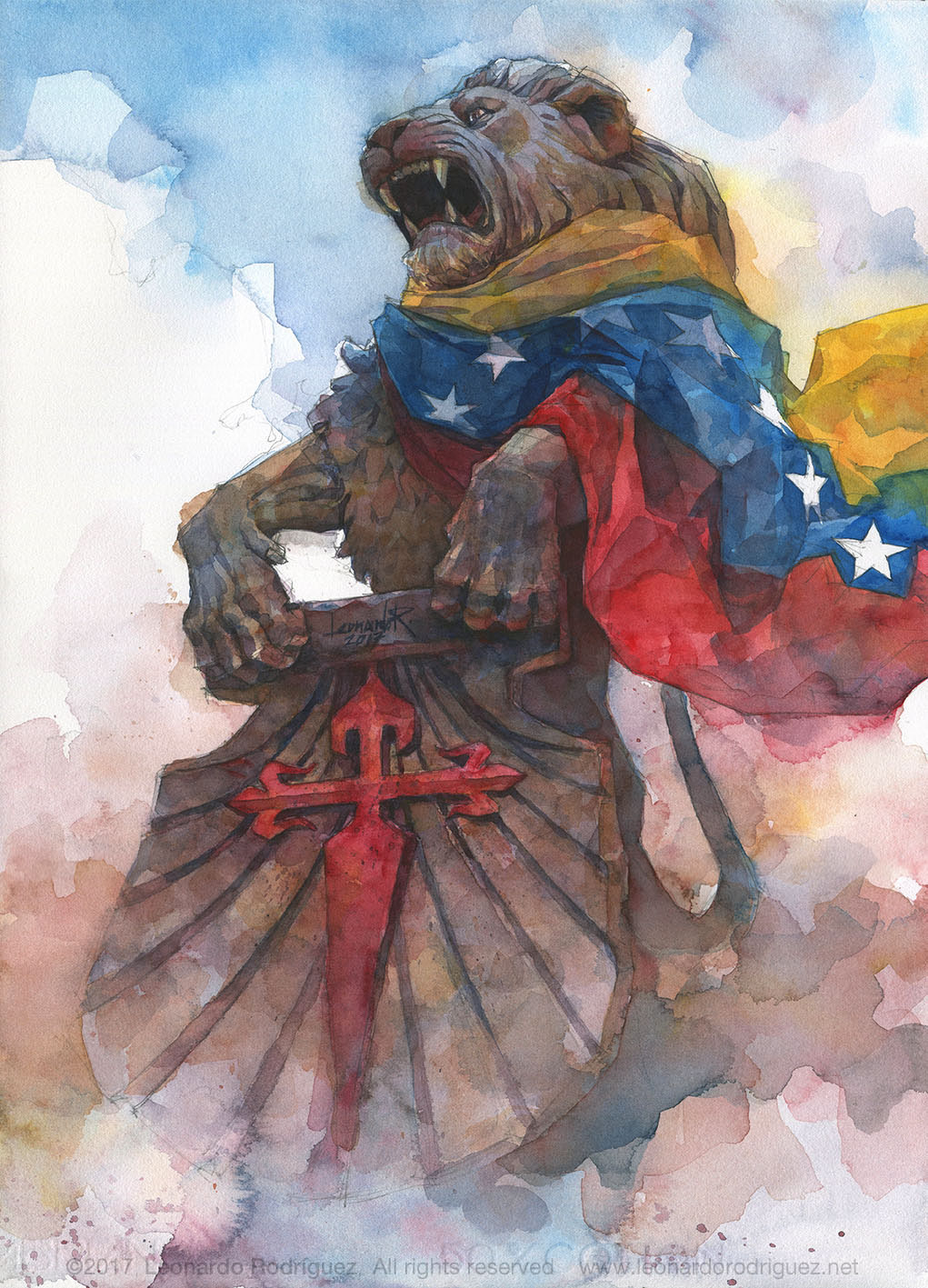 ILLUSTRATION  editorial Satiric venezuela dictatorship watercolor illustration venezuelan artist Illustrator dessinateur Art Of Protest