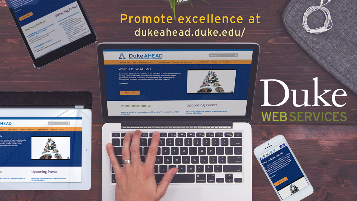 duke Digital Sign web ad Duke University Cross-Platform