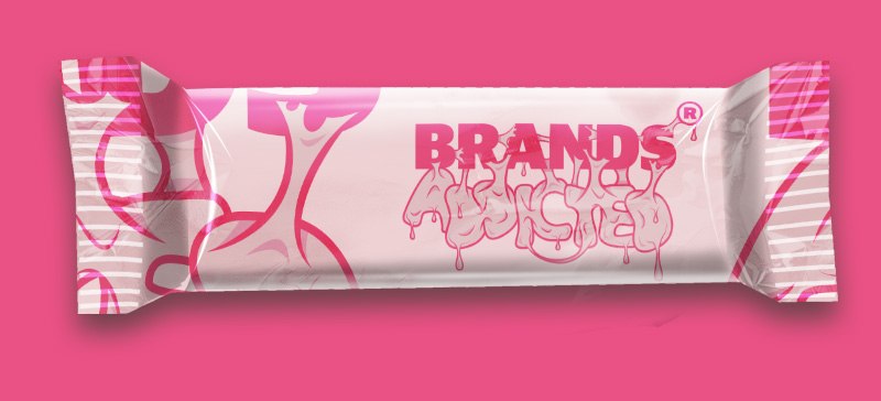 logo sticky sticker gum pastilha