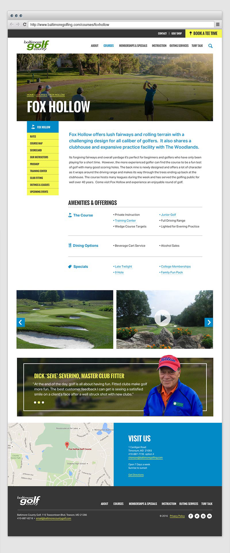 golf Baltimore Web Design  Responsive wireframes user experience