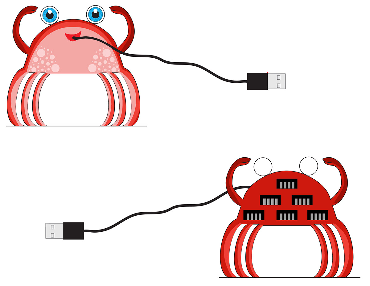 USB drive USB HUB usb port design jellyfish jelly fish crab sea Ocean creatures Turtle
