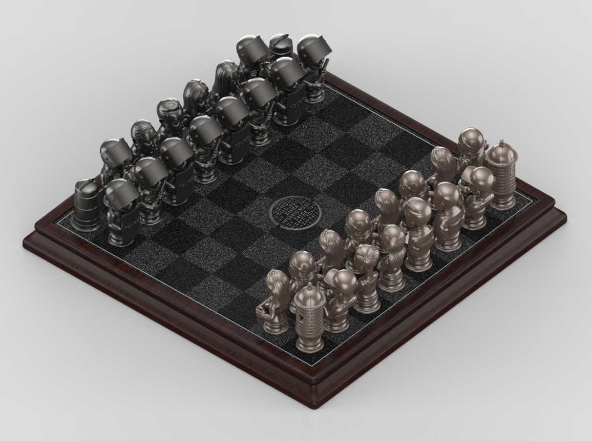 chess game toy Character design  game set pieces board game