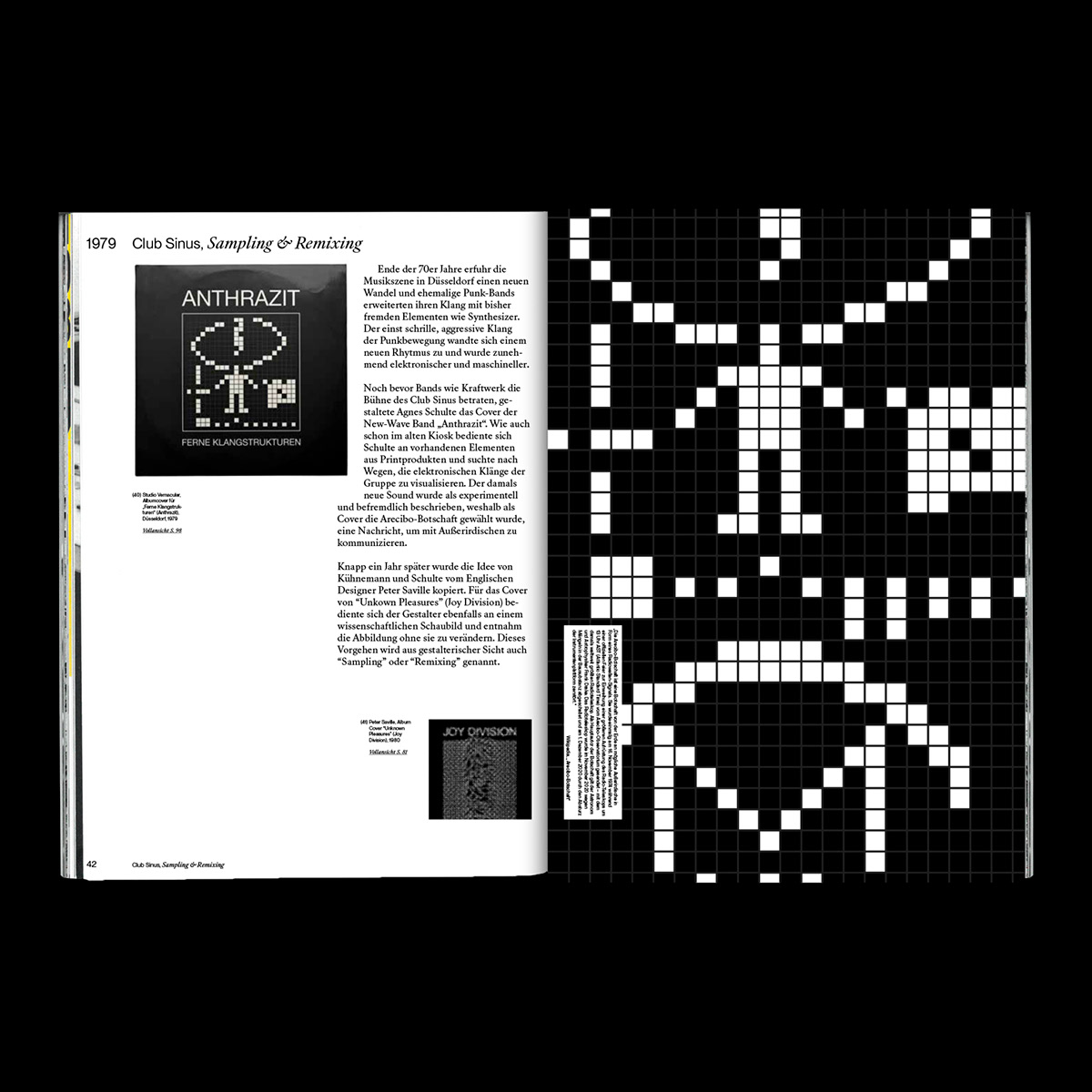Layout design and grid system with 8-bit graphics