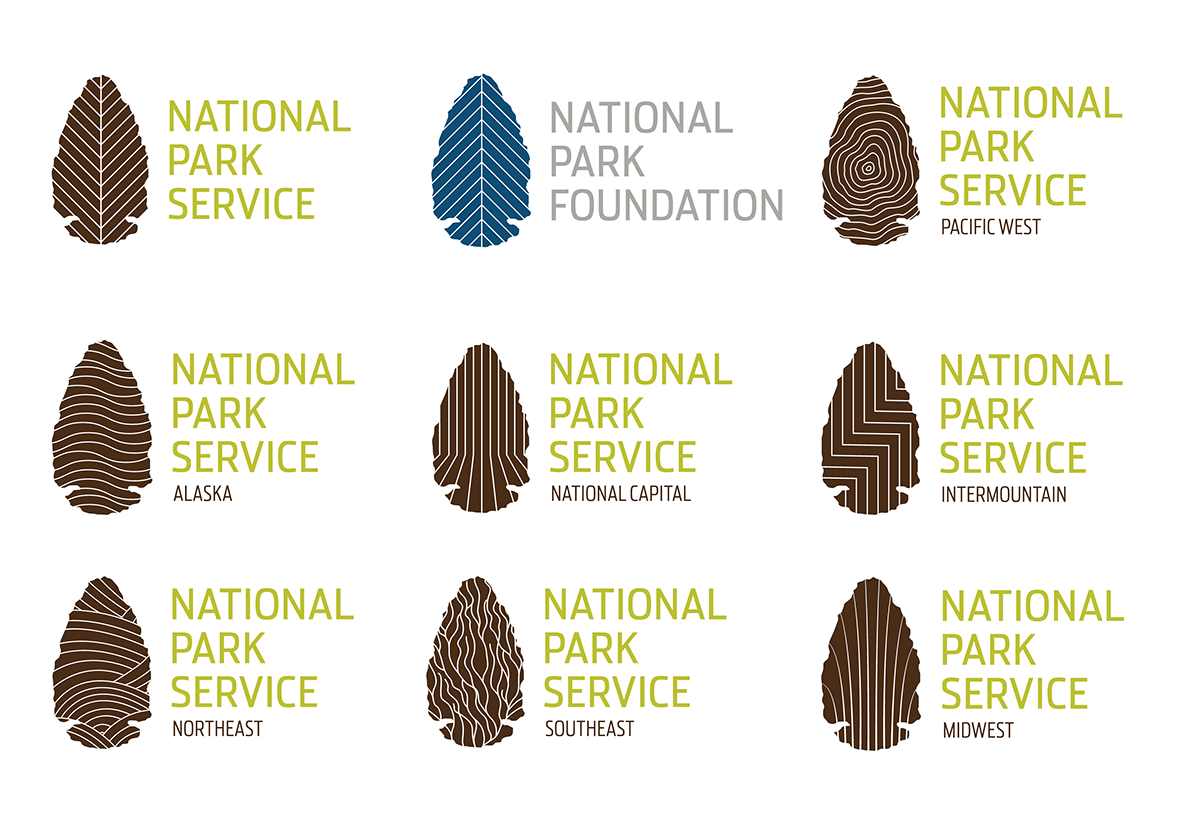 national parks responsive website dynamic logo Logo system Nature National Park Service mobile web design