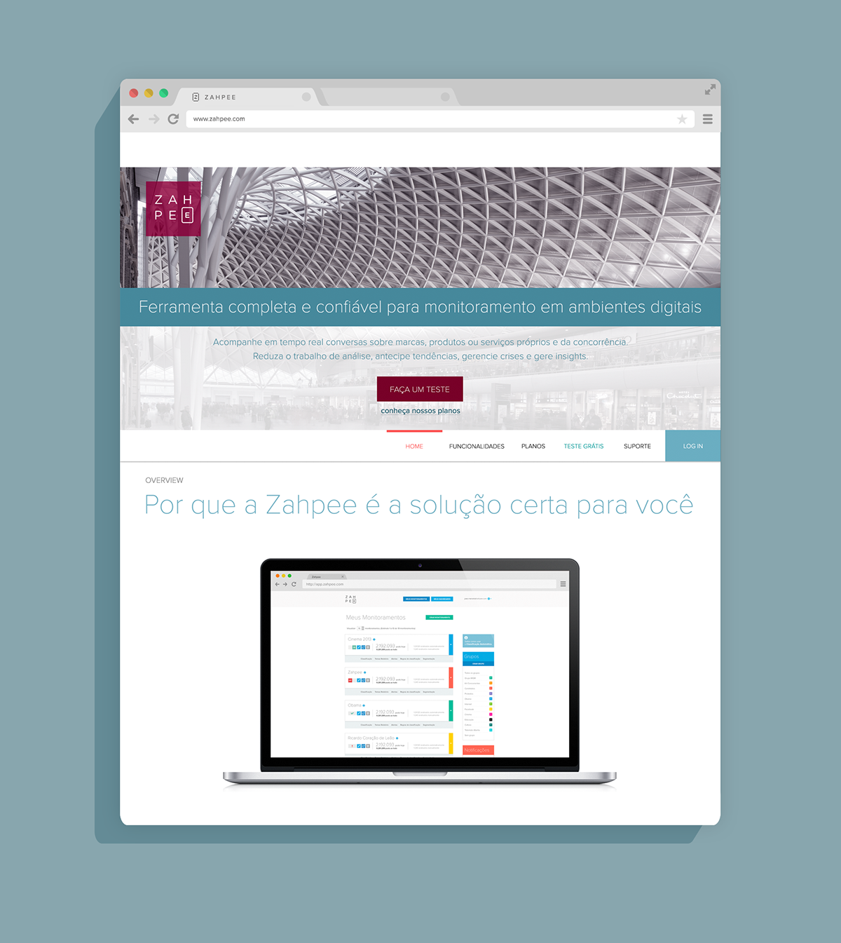 angular one-page app Webdesign