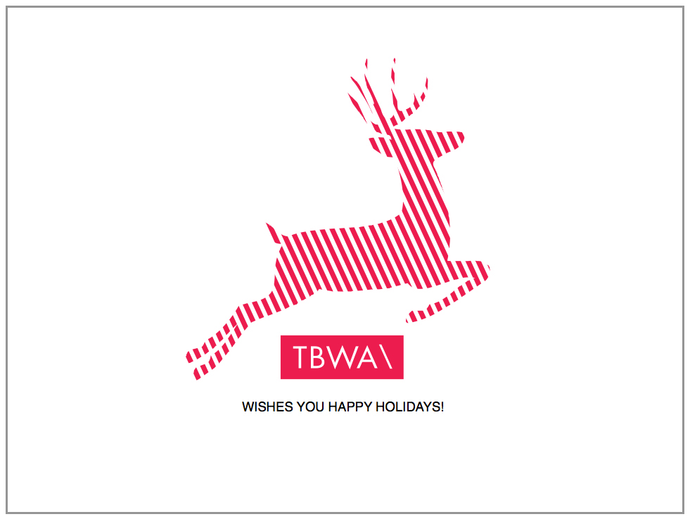 card newyear Christmas greeting minimal Minimalism TBWA year2013