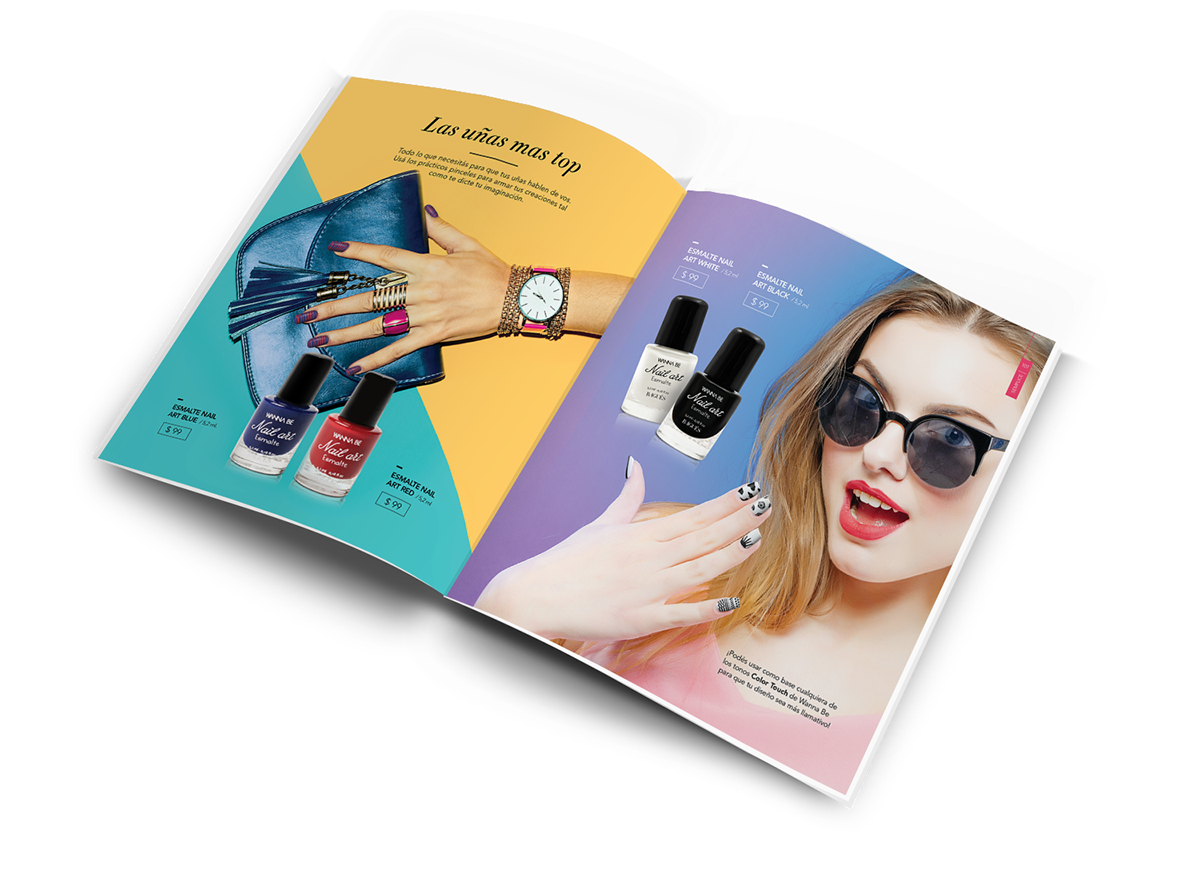 cosmetics Catalogue editorial branding  Layout set design  magazine print beauty argentina