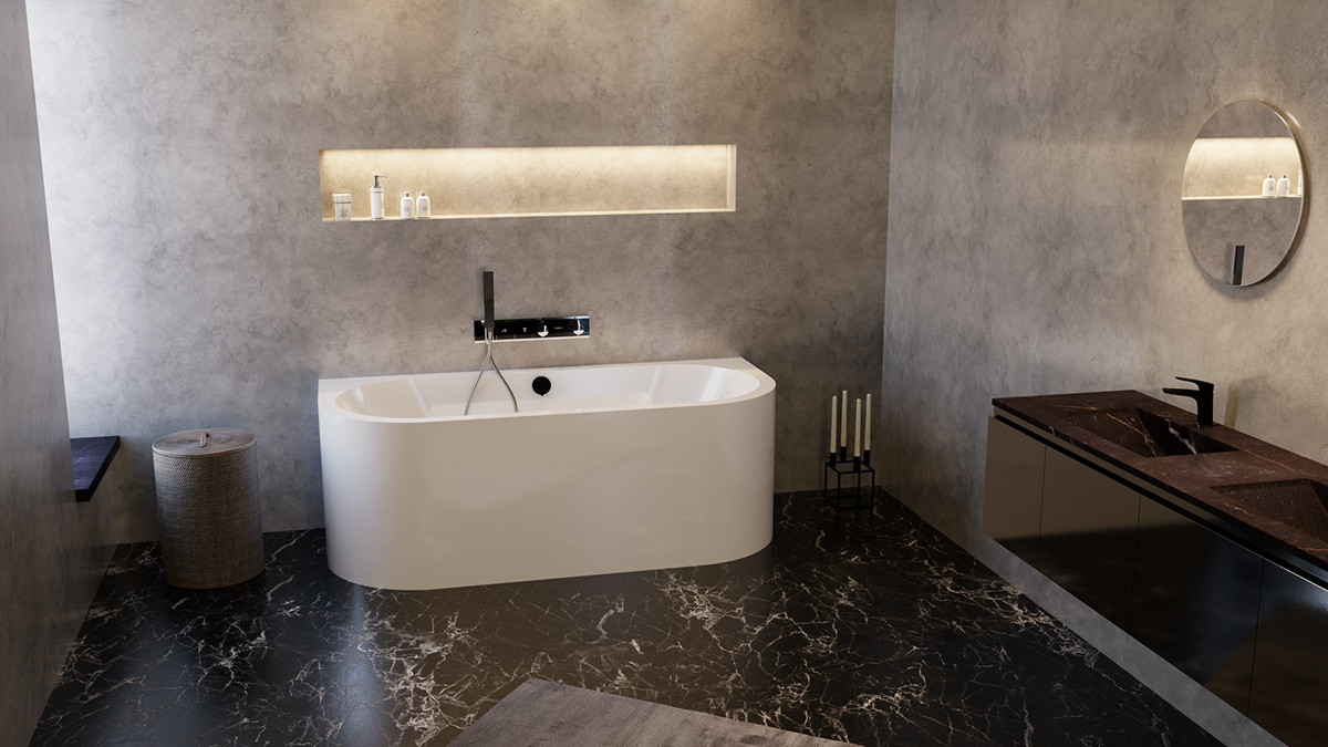 3D archviz bathroom CGI cinema 4d cinema4d corona render  indoor Render visualization