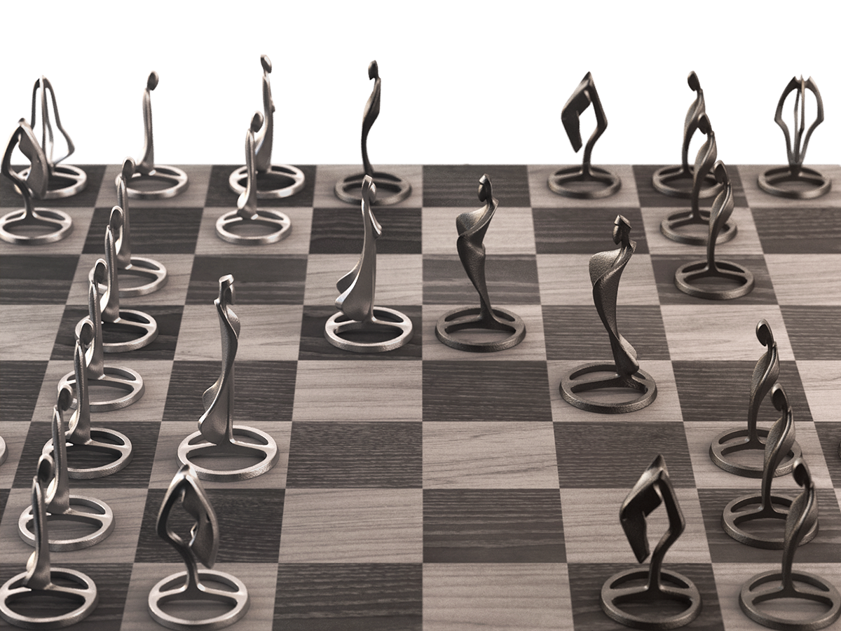 chess 3D printable pandov sculpting chess