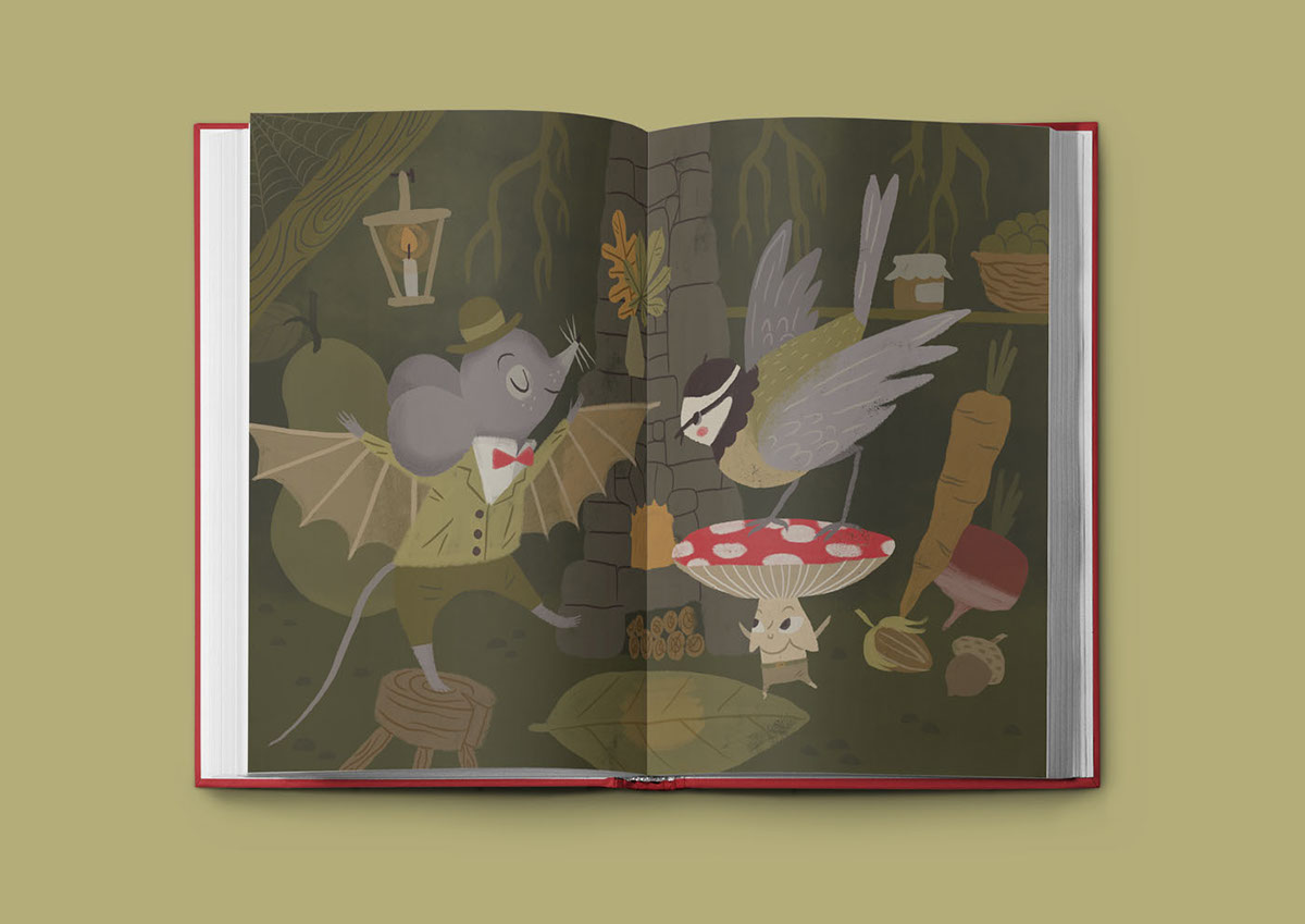 kidlit art kids kids book children's book book mouse Character bird forest woodland