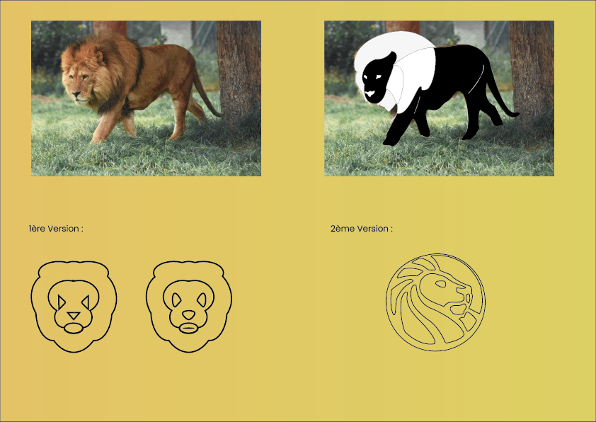 design lion logo Picto Pictogramme planche