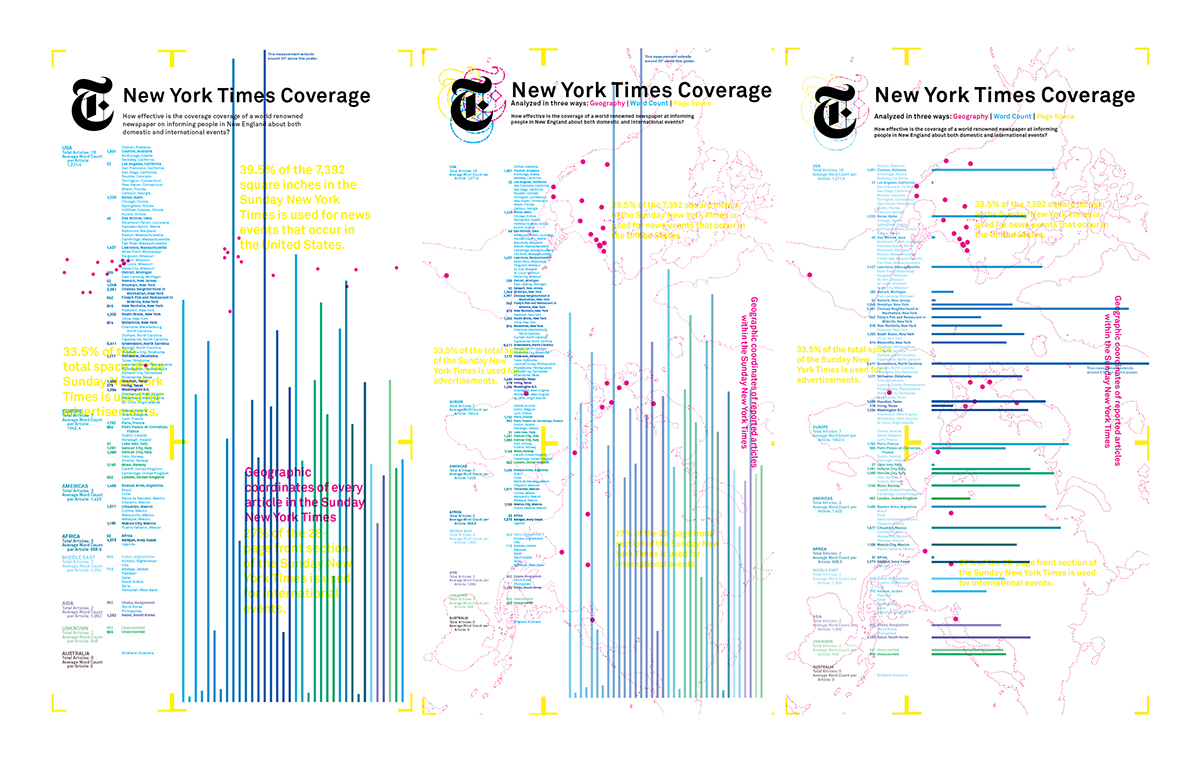 New York Times poster information design coverage infographics