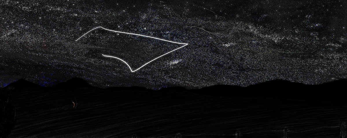 Space  night Landscape photorealism
