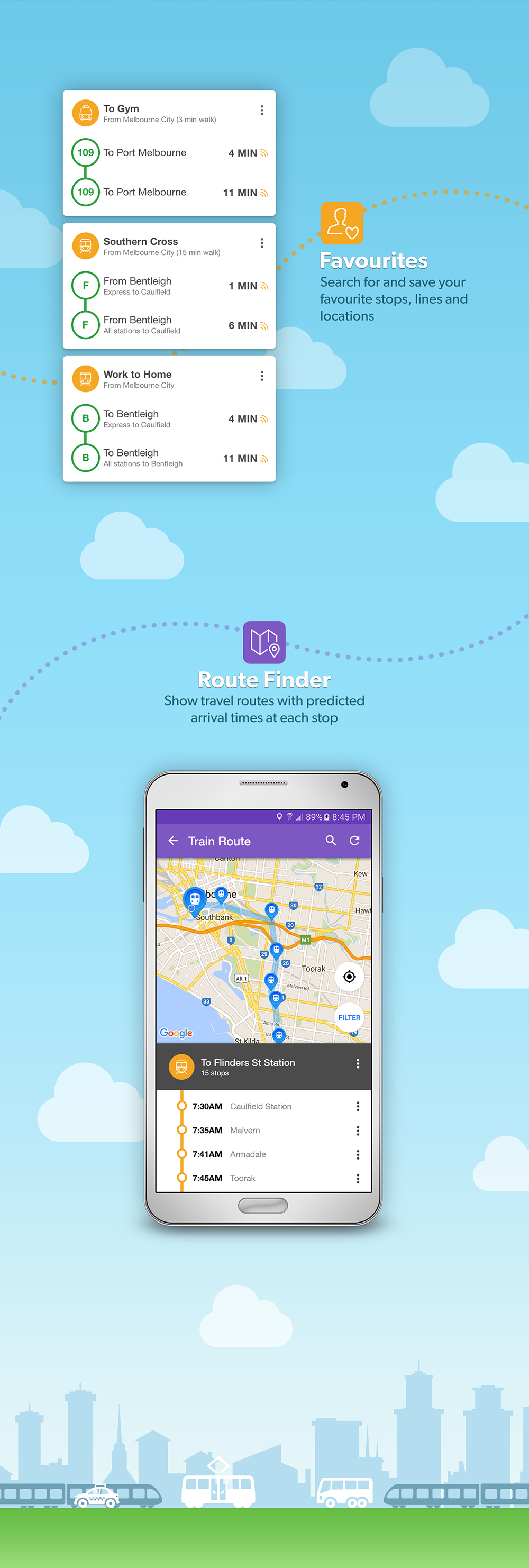 android app Transport mobile UI ux design