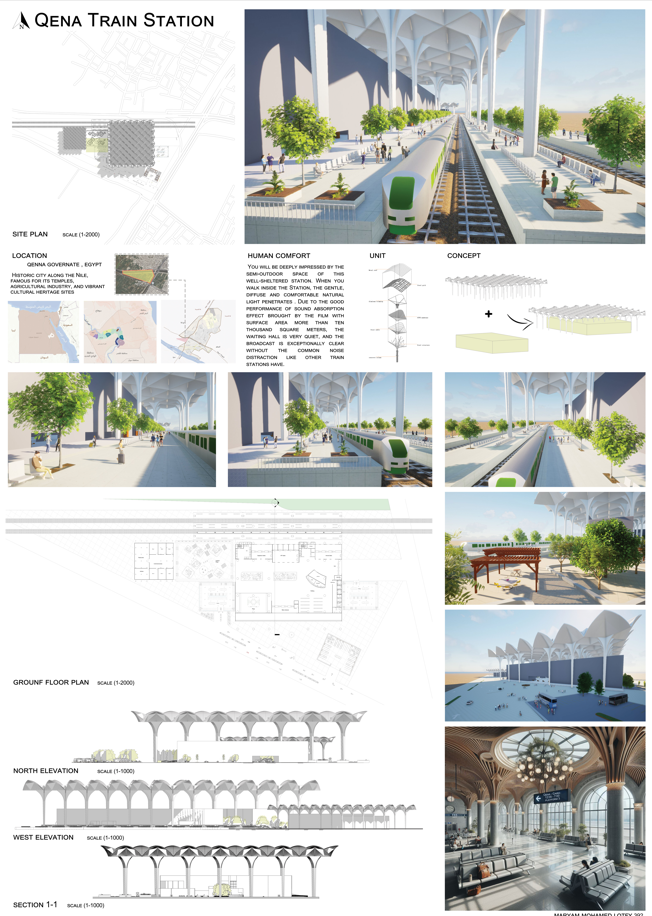 design visualization architecture 3D exterior modern train railway STATION Render