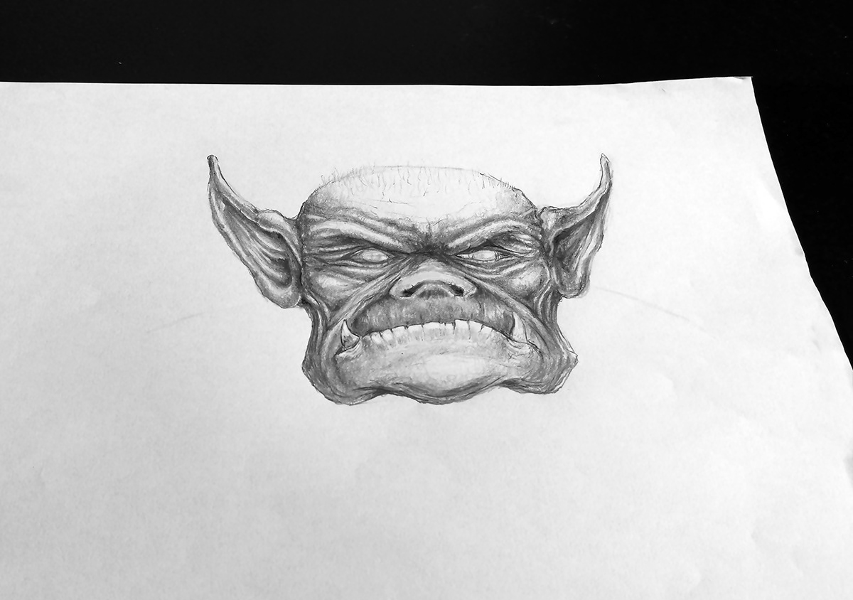 pencil Character beast orc