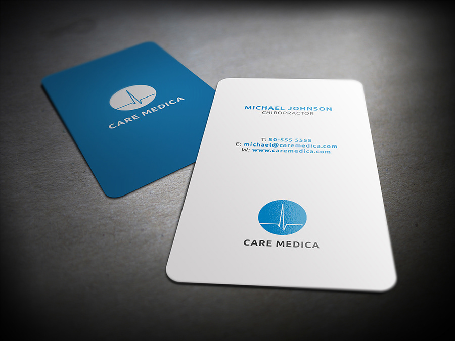 medica clean minimalist simple business card