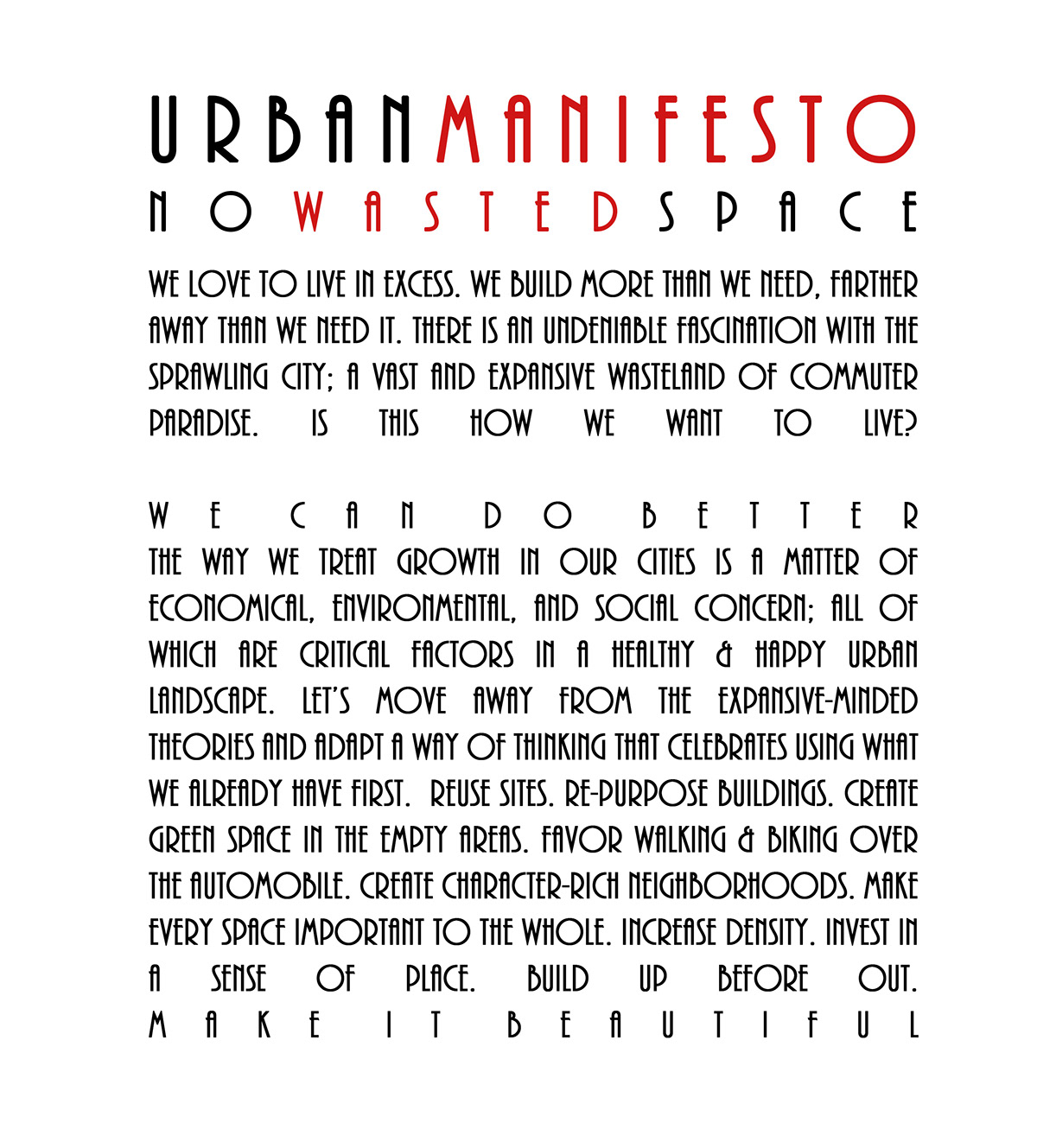 Urban design manifesto waste Space 